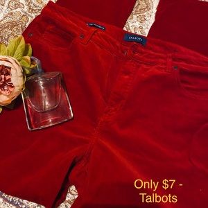 Red - Talbots slimming cords 16P